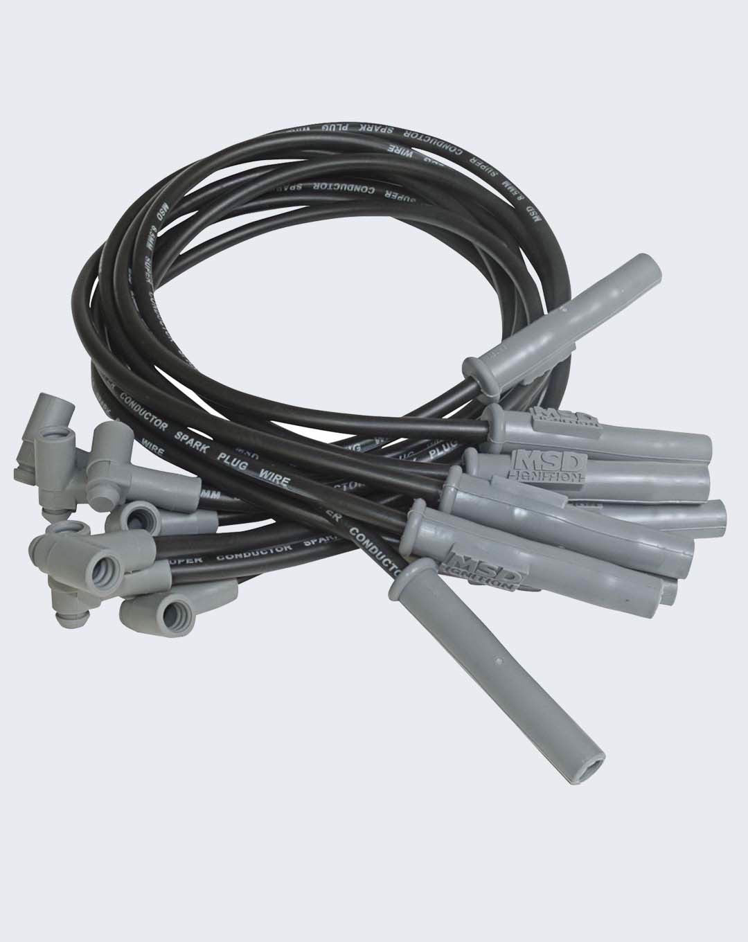 MSD 8.5MM SPARK PLUG WIRE SET - BLACK Chevy, '74-'76 HEI #31363