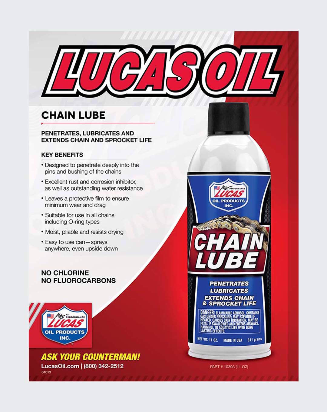 Lucas Oil Chain Lube Aerosol 11 Ounce 10393