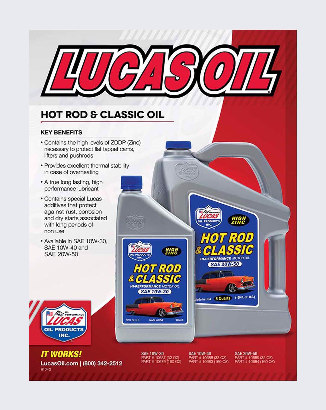 Lucas Oil SAE 10W-40 Hot Rod Oil 5L 10683