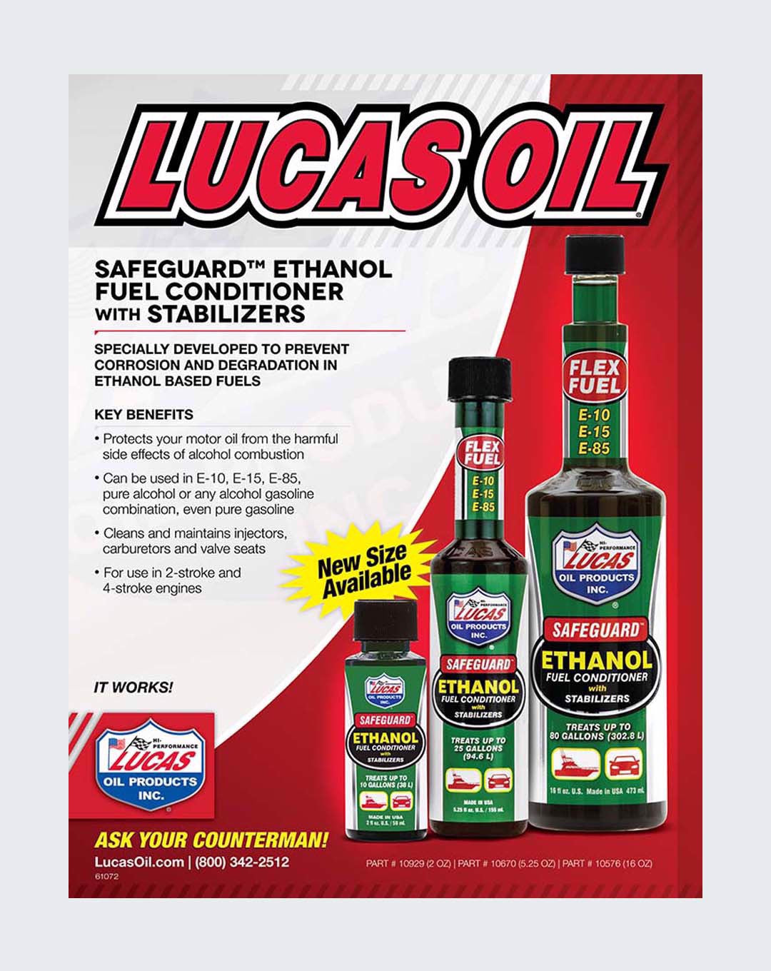 Lucas Oil Safeguard Ethanol Fuel Conditioner 16 Ounce 10576