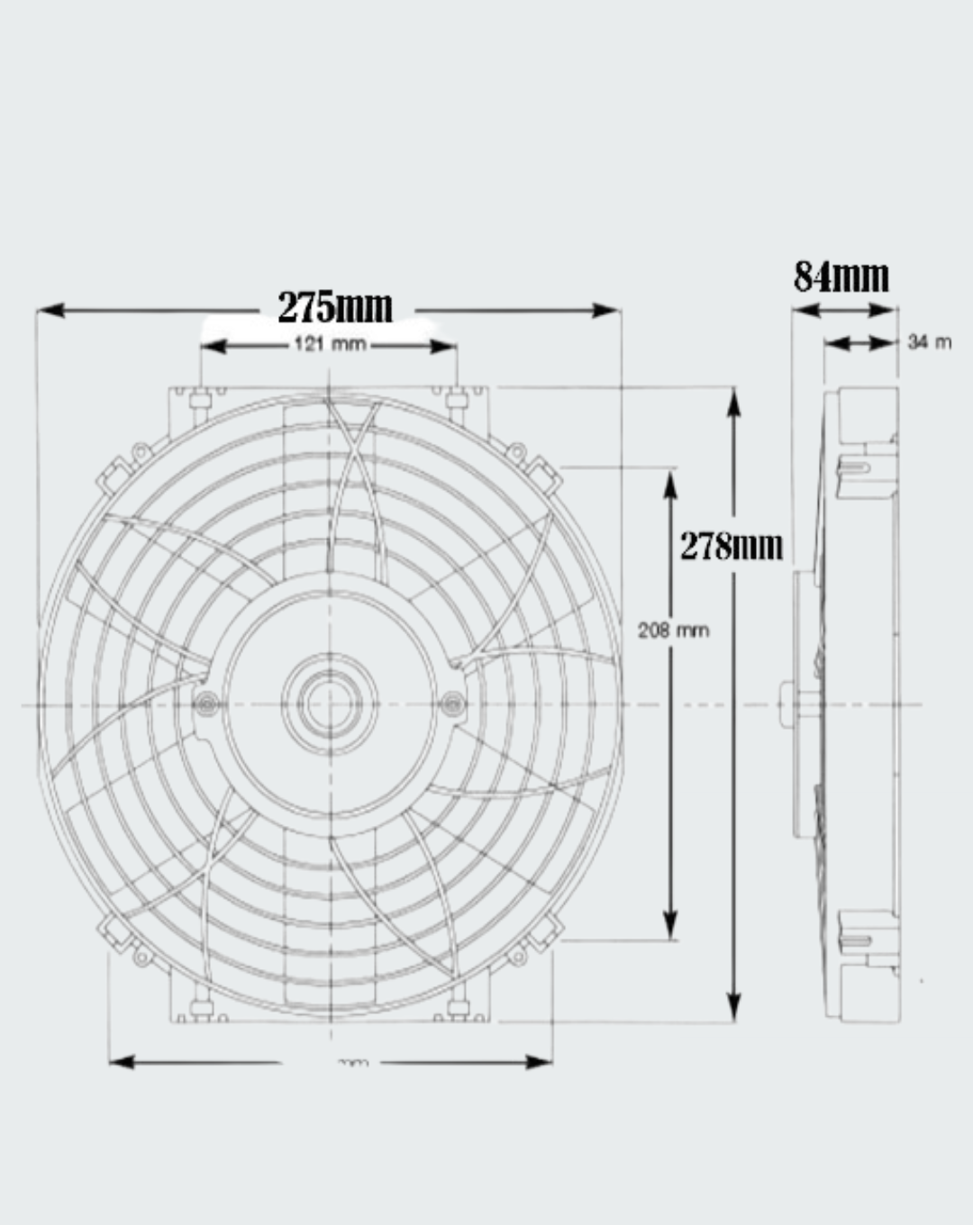 DAVIES CRAIG HIGH OUTPUT 0150 10 High Power Thermatic® Electric Fan (12V)