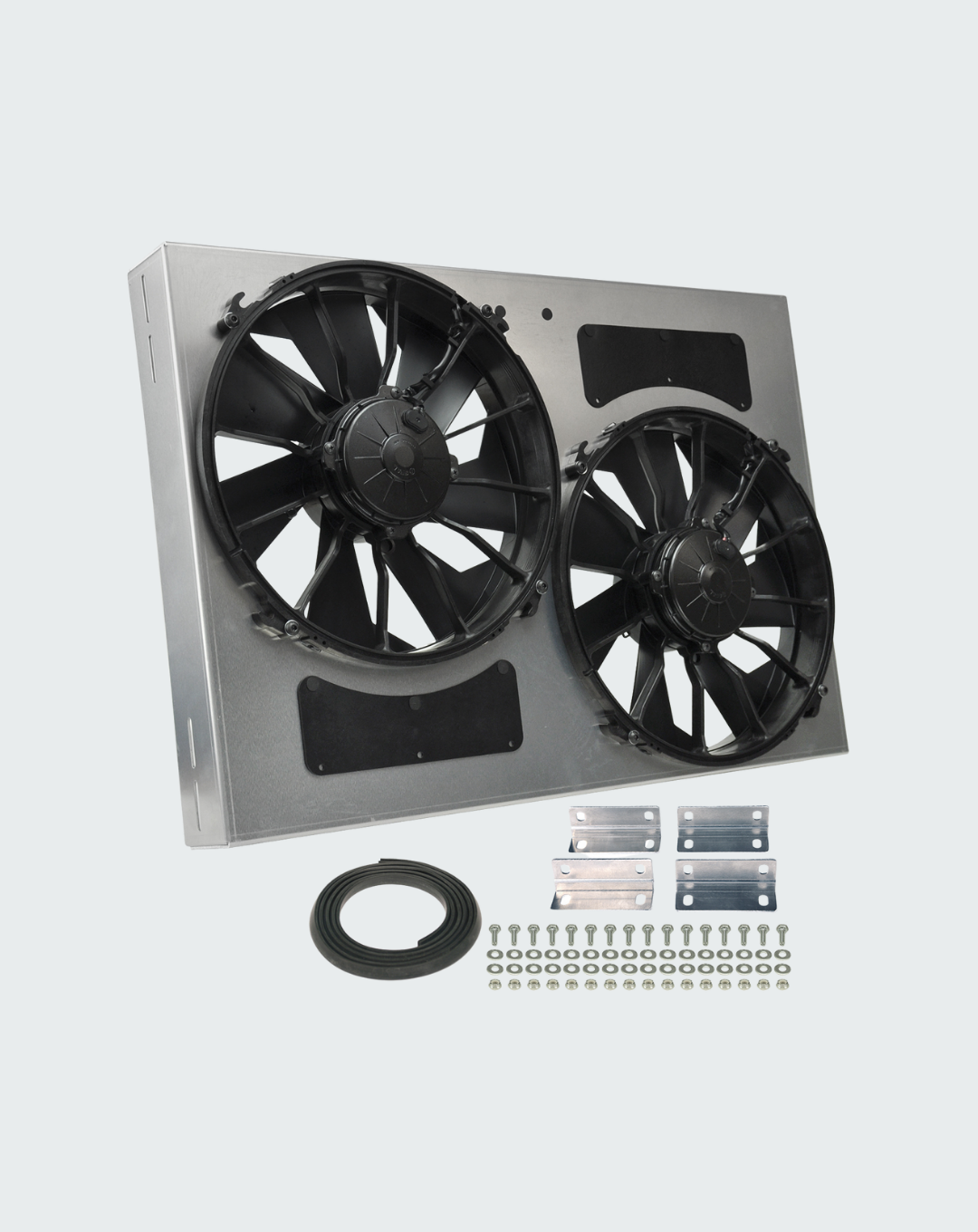 Derale Performance Dual Radiator Fan w/ Aluminum Shroud Assembly – DER16842