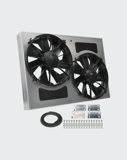 Derale Performance Dual Radiator Fan w/ Aluminum Shroud Assembly – DER16842