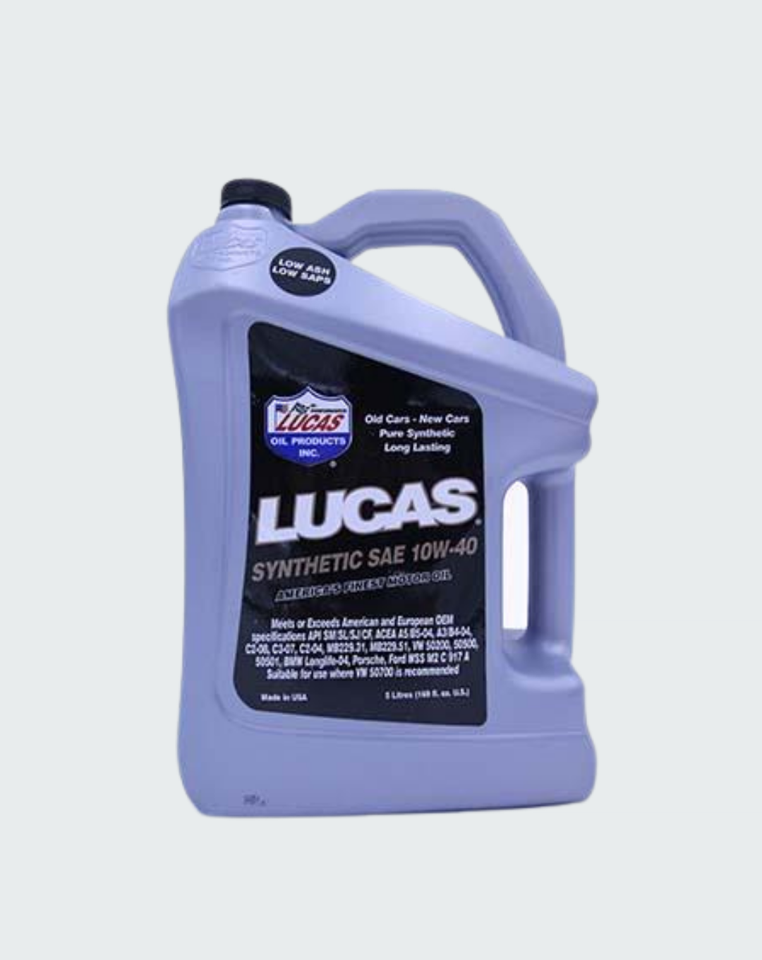 LUCAS OIL- SYNTHETIC SAE 10W-40 EUROPEAN MOTOR OIL 5 LITERS -10230
