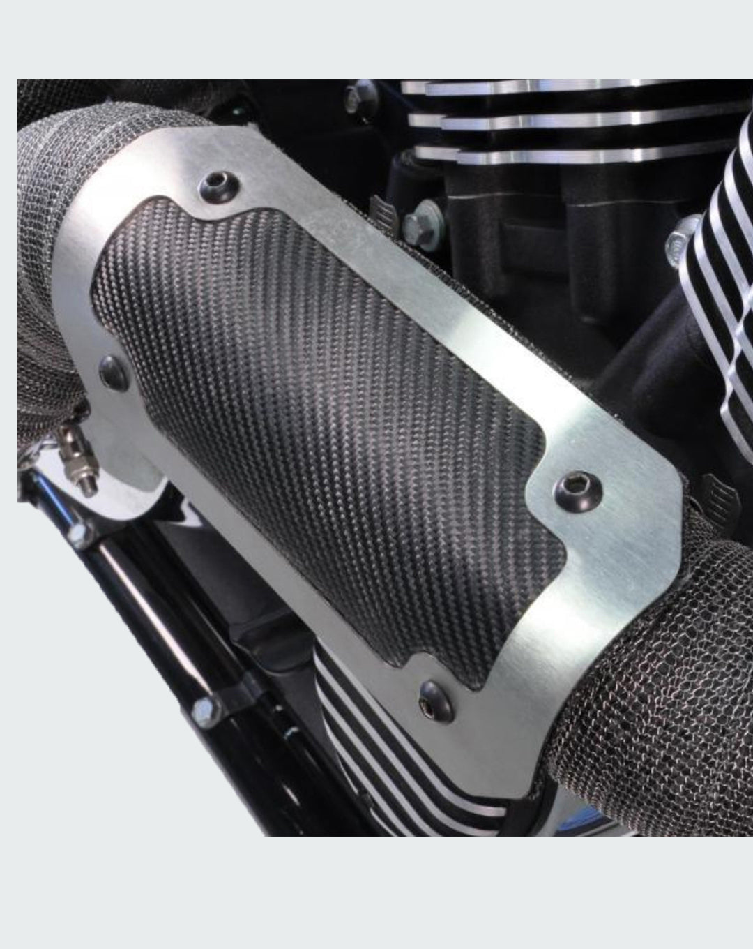 DEI  Heat shield with cover plate 4x8 brushed/onyx 010902
