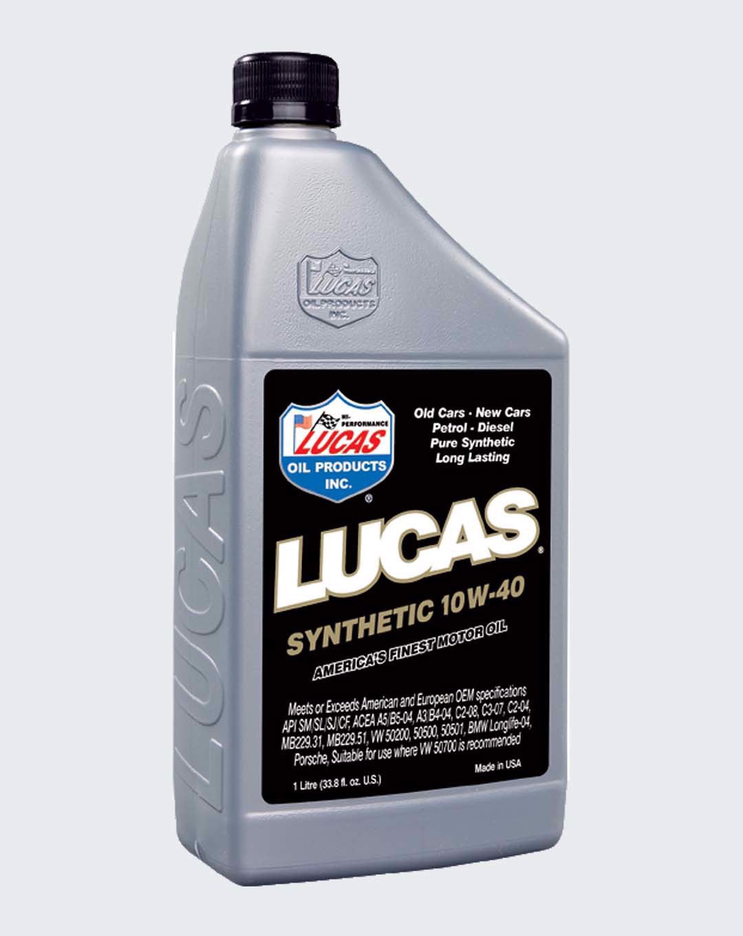 LUCAS OIL- SYNTHETIC SAE 10W-40 EUROPEAN MOTOR OIL 1 LITER - 10229