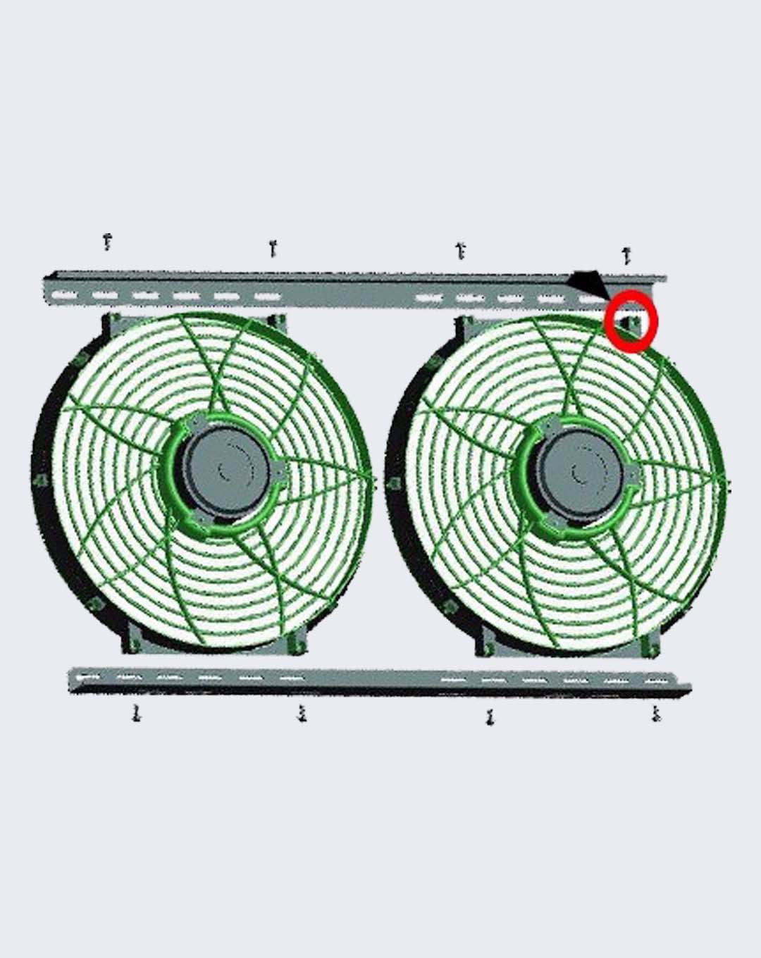 DAVIES CRAIG 0422 Mounting Brackets - Twin Fan (not suit 20 2 x16)