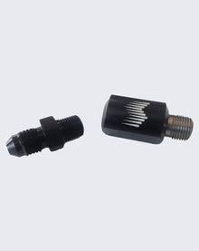 Snow Performance 1/8in NPT female to 4AN male low-profile elbow nozzle holder SNO-809-BRD