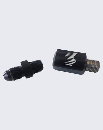 Snow Performance 1/8in NPT female to 4AN male low-profile elbow nozzle holder SNO-809-BRD