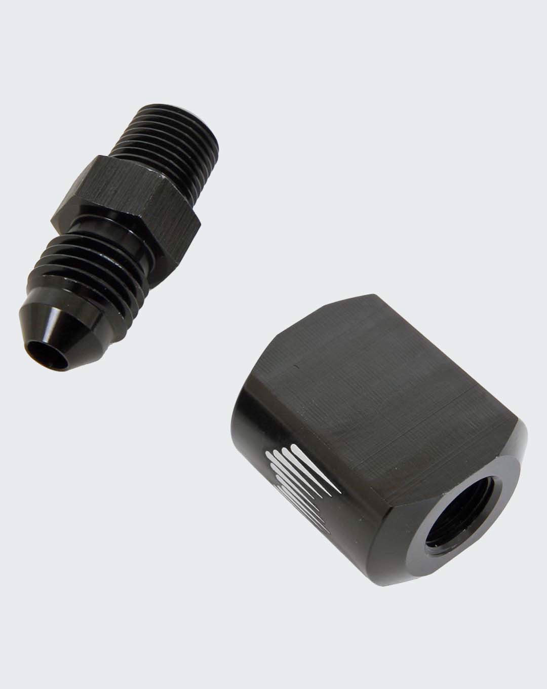 Snow Performance 1/8in NPT female to 4AN male low-profile elbow nozzle holder SNO-809-BRD