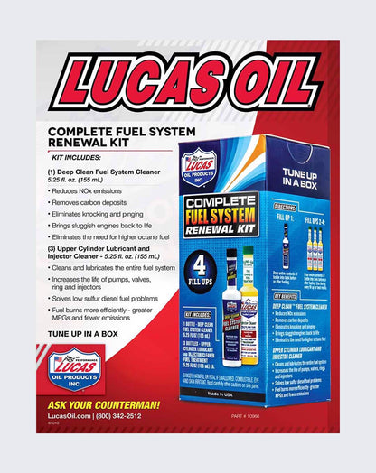 Lucas Oil Complete Fuel System Renewal Kit 5.25 Ounce 10966