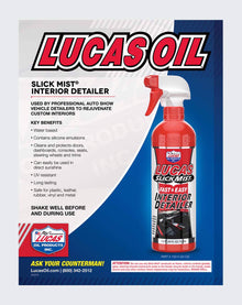 LUCAS OIL- SLICK MIST INTERIOR DETAILER 24 FL.OZ  - 10514