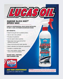 Lucas Oil Slick Mist Marine Speed Wax 24oz 10980