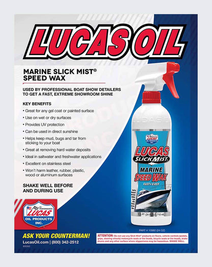 Lucas Oil Slick Mist Marine Speed Wax 24oz 10980