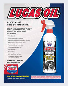 LUCAS OIL- SLICK MIST TIRE &TRIM SHINE 24 FL.OZ  - 10513