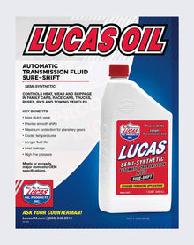 Lucas Oil Sure Shift Semi-Syn ATF Transmission Oil 1 Quart 10052