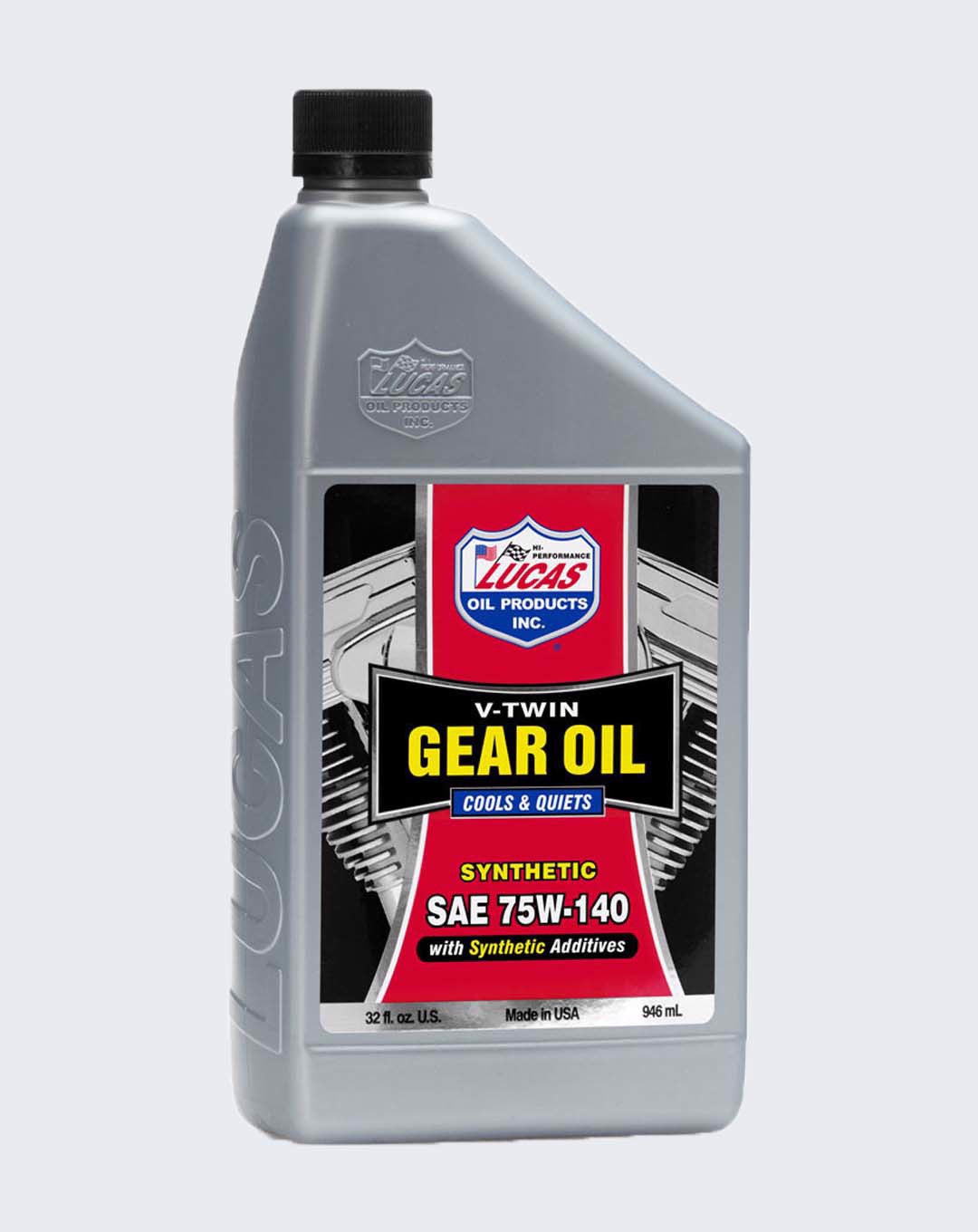 LUCAS OIL - Synthetic SAE 75W-140 V-Twin Gear Oil 1 Quart -10791