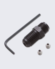 VIBRANT Oil Restrictor Fitting Kit -4AN x 7/19-24 NPT with 2 Brass Jets (10287-VBR)