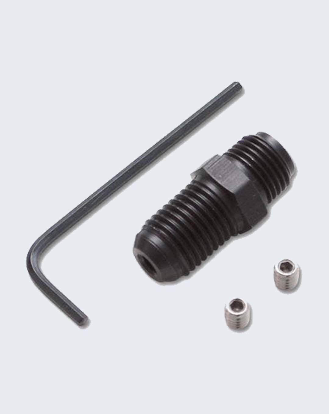 VIBRANT Oil Restrictor Fitting Kit -4AN x 7/19-24 NPT with 2 Brass Jets (10287-VBR)