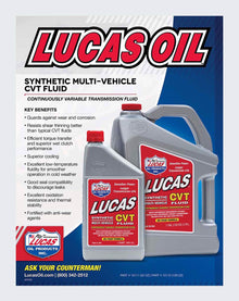 LUCAS OIL- SYNTHETIC CVT TRANSMISSION FLUID 1 QUART - 10111