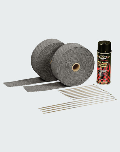 DEI  Exhaust wrap kit black w/ HT silicone coating 010110