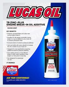 LUCAS OIL- ENGINE BREAK IN OIL ADDITIVE 16 OUNCE - 10063