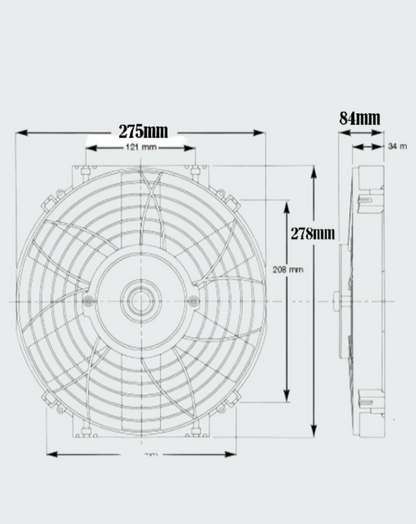 DAVIES CRAIG HIGH OUTPUT 0150 10 High Power Thermatic® Electric Fan (12V)