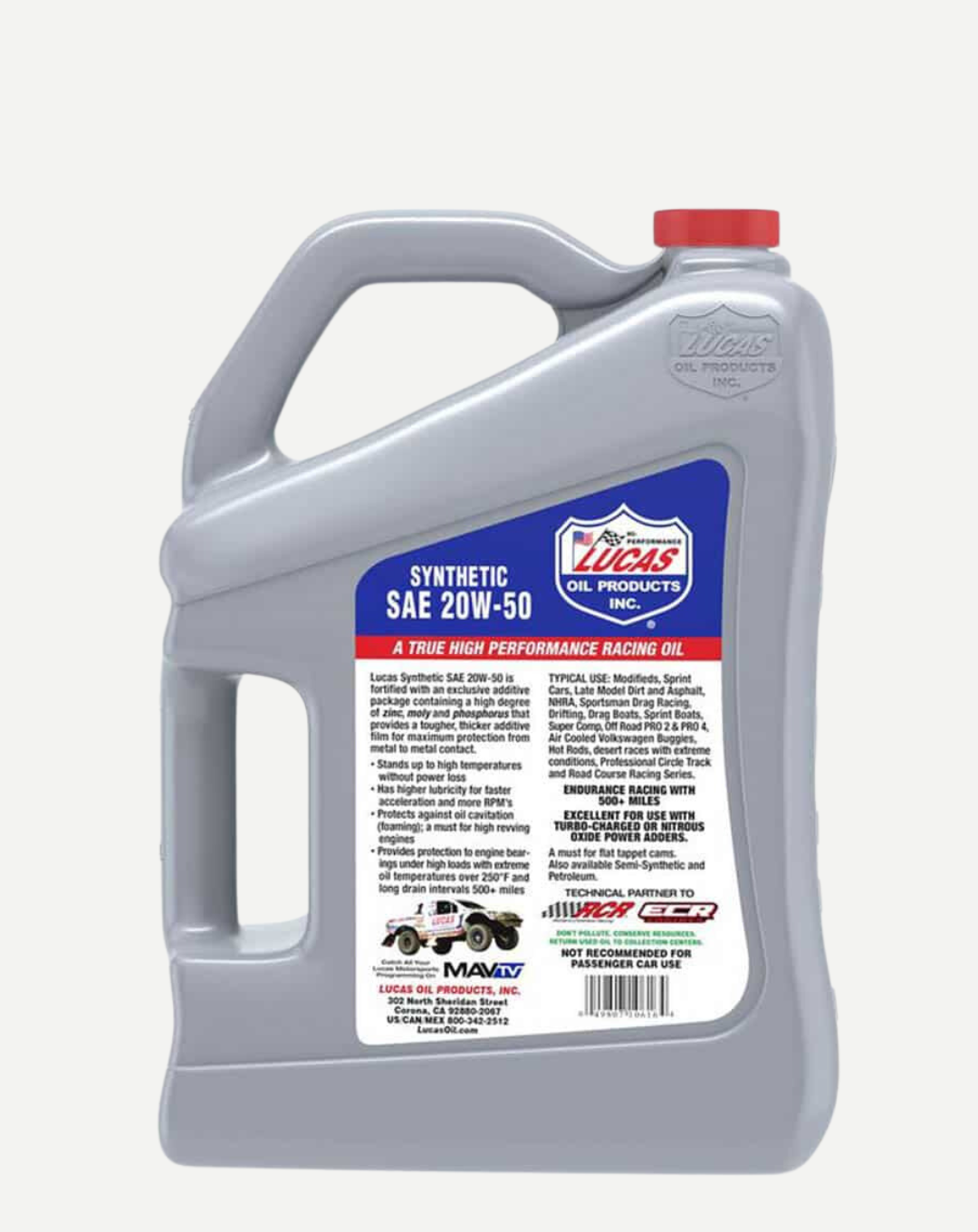 LUCAS OIL- SYNTHETIC SAE 20W-50 MOTOR OIL 20 LTR