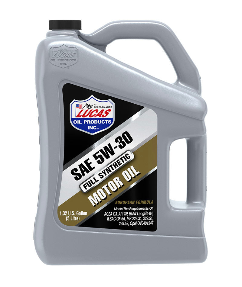 LUCAS OIL - SYNTHETIC SAE 5W-30 EUROPEAN MOTOR OIL 5 LITERS -  10206