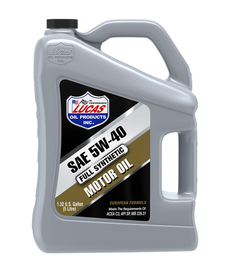 LUCAS OIL - SYNTHETIC SAE 5W-40 EUROPEAN MOTOR OIL 5 LITERS - 10187
