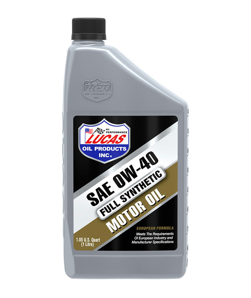 LUCAS OIL - SYNTHETIC SAE 5W-40 EUROPEAN MOTOR OIL 1 QUART - 10186