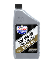 LUCAS OIL - SYNTHETIC SAE 5W-40 EUROPEAN MOTOR OIL 1 QUART - 10186